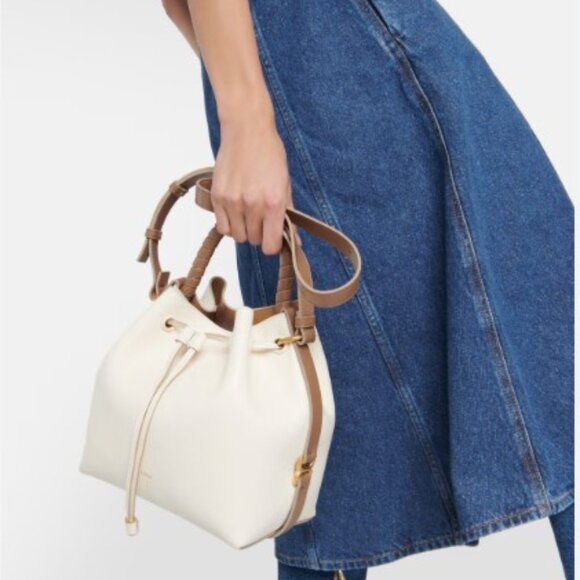 Chloé Marcie Grained Calfskin Bucket Bag Misty Ivory - Picture 3 of 16